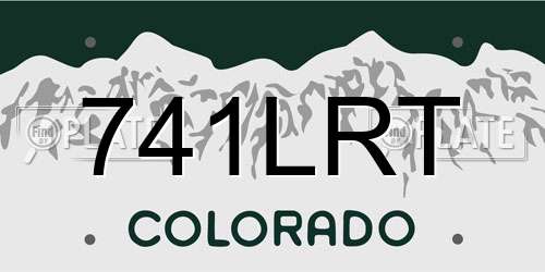 741LRT Colorado License Plate