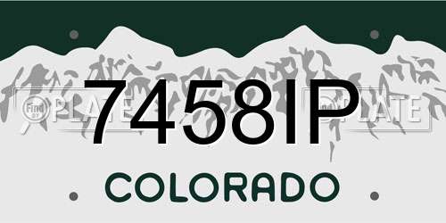 7458IP Colorado License Plate