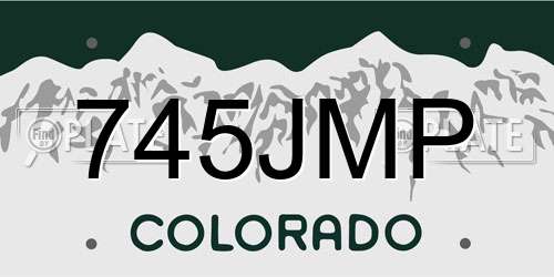 745JMP Colorado License Plate
