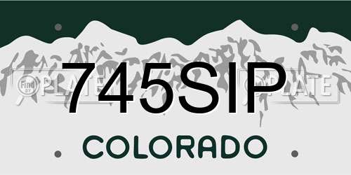 745SIP Colorado License Plate