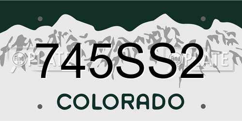 745SS2 Colorado License Plate