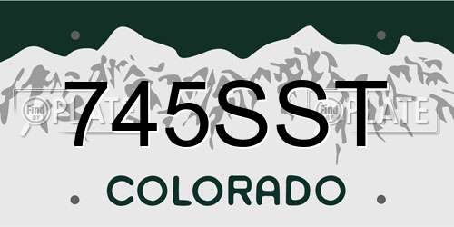 745SST Colorado License Plate