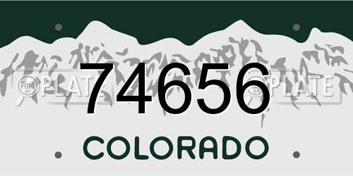 74656 Colorado License Plate