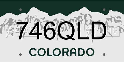 746QLD Colorado License Plate