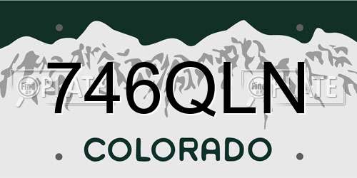 746QLN Colorado License Plate