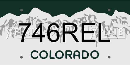 746REL Colorado License Plate