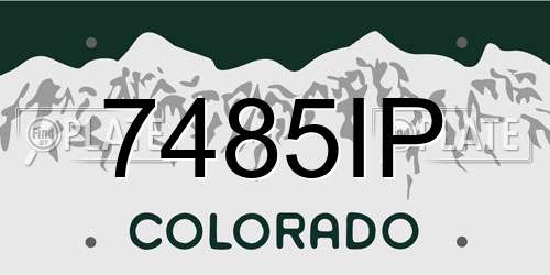 7485IP Colorado License Plate