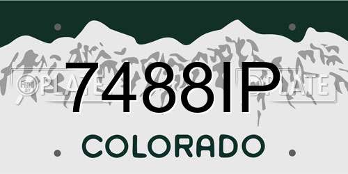 7488IP Colorado License Plate