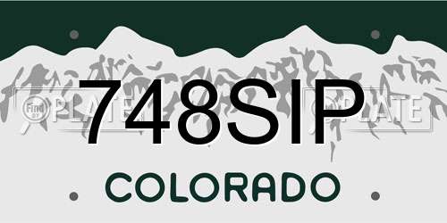 748SIP Colorado License Plate
