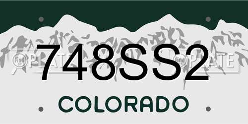 748SS2 Colorado License Plate