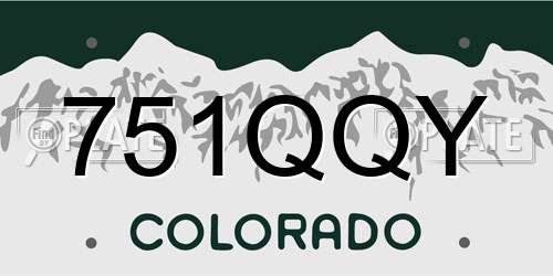 751QQY Colorado License Plate