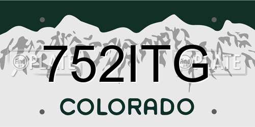 752ITG Colorado License Plate
