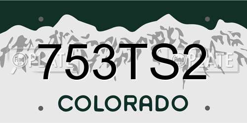 753TS2 Colorado License Plate