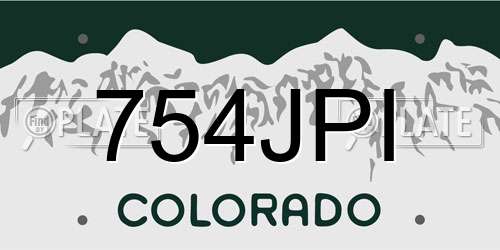 754JPI Colorado License Plate