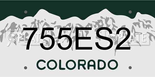755ES2 Colorado License Plate