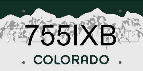 755IXB Colorado License Plate
