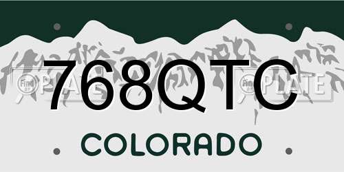 768QTC Colorado License Plate