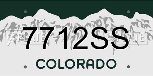 7712SS Colorado License Plate