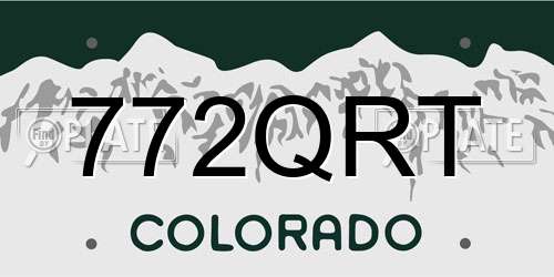 772QRT Colorado License Plate