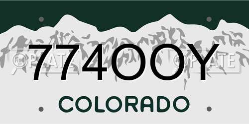 774OOY Colorado License Plate