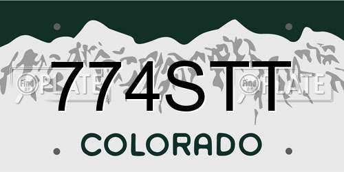 774STT Colorado License Plate