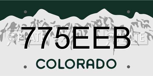 775EEB Colorado License Plate