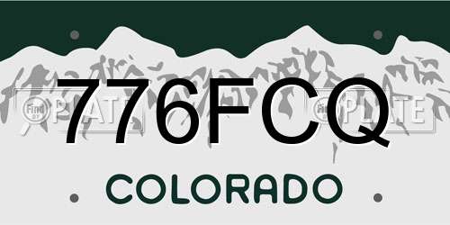 776FCQ Colorado License Plate