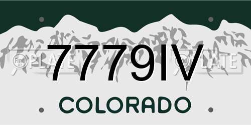 7779IV Colorado License Plate