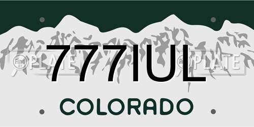 777IUL Colorado License Plate