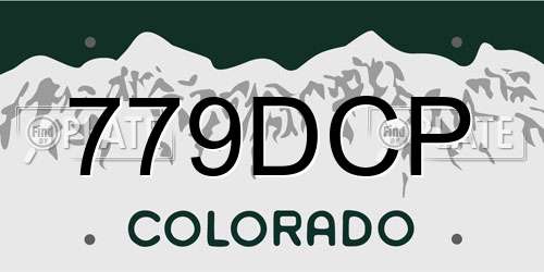779DCP Colorado License Plate