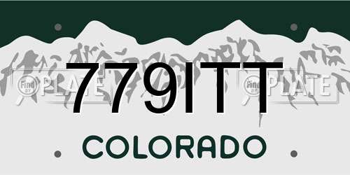 779ITT Colorado License Plate