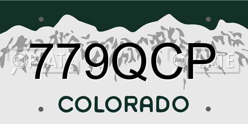 779QCP Colorado License Plate