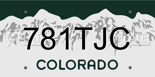 781TJC Colorado License Plate