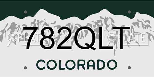 782QLT Colorado License Plate