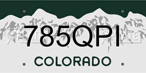 785QPI Colorado License Plate