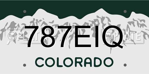 787EIQ Colorado License Plate