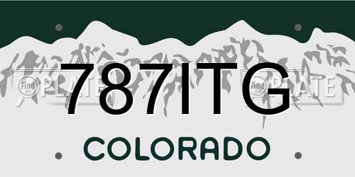 787ITG Colorado License Plate