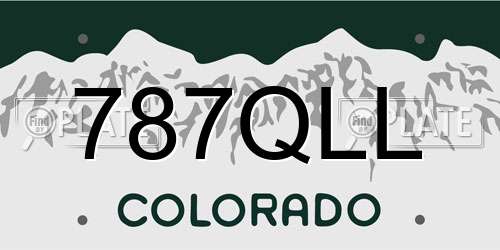 787QLL Colorado License Plate