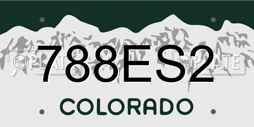 788ES2 Colorado License Plate