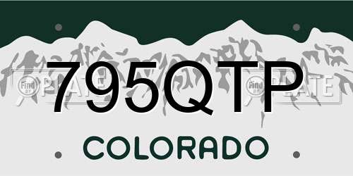 795QTP Colorado License Plate