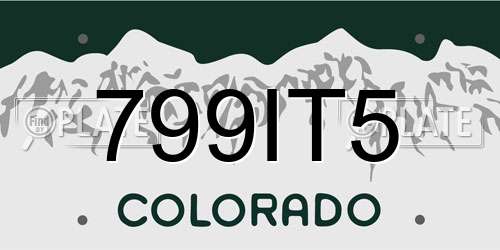 799IT5 Colorado License Plate