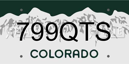 799QTS Colorado License Plate
