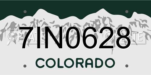7IN0628 Colorado License Plate