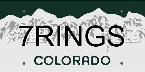 7RINGS Colorado License Plate