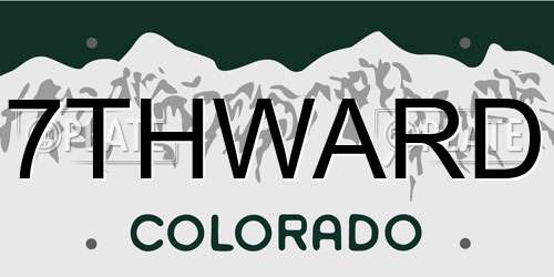 7THWARD Colorado License Plate