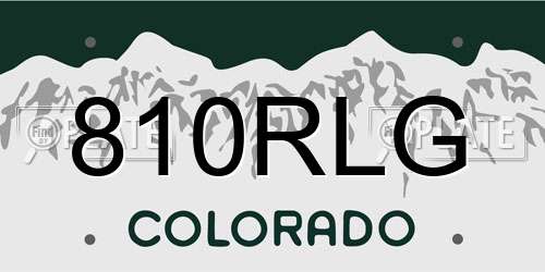 810RLG Colorado License Plate