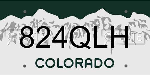 824QLH Colorado License Plate