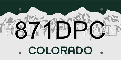 871DPC Colorado License Plate