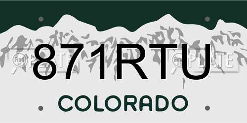 871RTU Colorado License Plate
