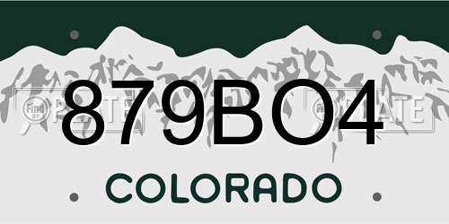 879BO4 Colorado License Plate